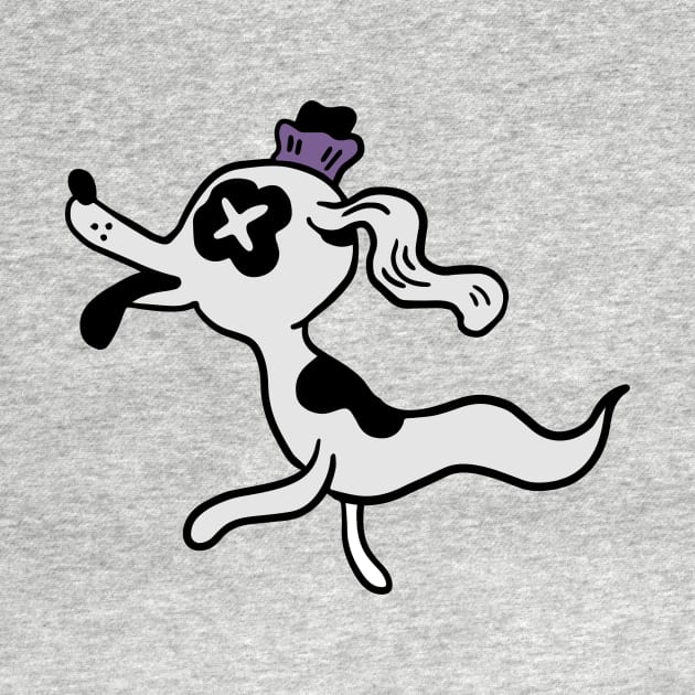 Retro Ghost Dog Cartoon by SLAG_Creative